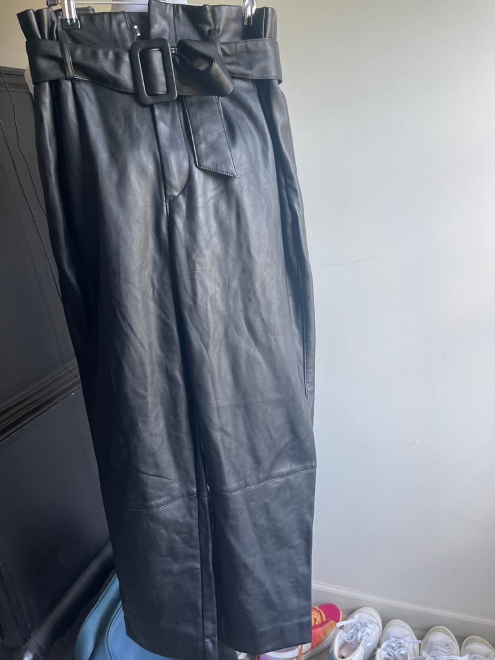 H&M Black Faux Leather pants